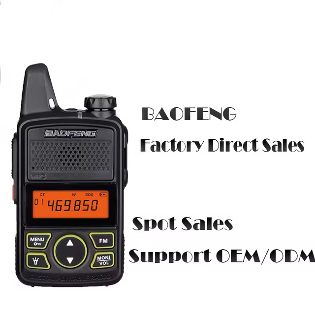 Baofeng BF-T1 Mini Kids Walkie Talkie Radio PortableBF-T1 UHF 400-470MHz 20CH Ham FM Transceiver Walkie Talkie Two Ways Radio