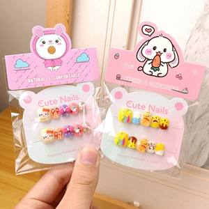 Çocuklar için çıkarılabilir takma tırnaklar, jel yapıştırıcılı tırnak çıkartmaları, kız çocukları için tırnak sanatı oyuncakları - Product Image 2