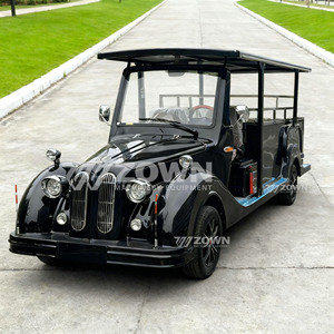 Cercueil électrique vintage noir, style voiture ancienne, compartiment arrière ouvert, véhicule de transport funéraire - Product Image 6