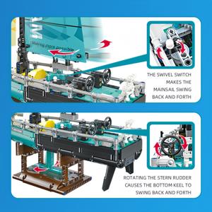 Nouveauté cadeaux voilier 3D bricolage bateau modèle ensemble blocs de construction briques jouets pour enfants adulte cadeau décor <span class=keywords><strong>à</strong></span> la maison - Product Image 4