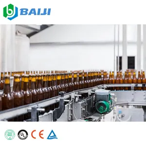 Kaca Otomatis Triblock Bir Peralatan Pembotolan/Botol Cuci Filling Capping Mesin untuk Dijual