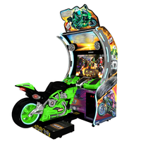 Machine de jeu de course de moto de simulation, à monnayeur, avec écran HD 50 pouces, jeu vidéo pour 2 joueurs connectés, pour centres de divertissement intérieurs (FEC)