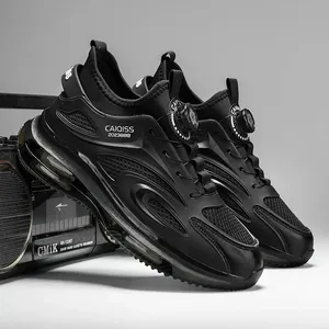 <span class=keywords><strong>Chaussures</strong></span> de Sport Décontractées Respirantes d'Automne pour Hommes, <span class=keywords><strong>Chaussures</strong></span> de Course à Talon Effilé avec Boucle Rotative, Amortissantes et à Face en Maille - Product Image 1
