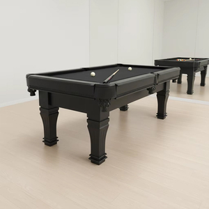 โต๊ะพูลขนาด 6 ฟุต 7 ฟุต 8 ฟุต พร้อมลิ้นชัก โต๊ะบิลเลียดไม้เนื้อแข็งหินชนวนธรรมชาติสุดหรูทันสมัย พร้อมท็อปแบบเทนนิสและม้านั่ง - Product Image 4