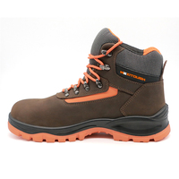 Chaussures imperméables pour hommes MaxiTough, bottes de haute qualité en cuir marron, S3, injection antidérapante, chaussures de sécurité pour station-service