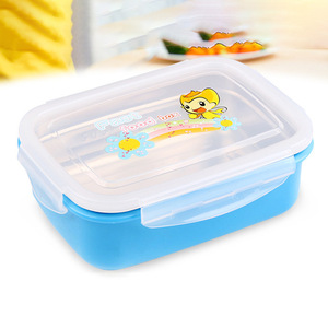 Stainless Steel <b>Lunch</b> <b>Box</b> Rectangle Clip On Lid Multi Size For Students Office Workers Back To School - Product Image 1
