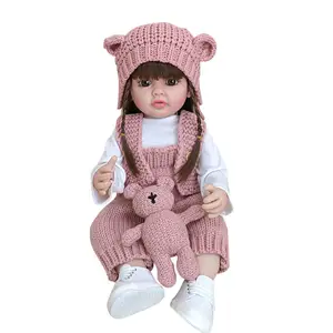 Rebirth doll simulation baby 55cm change girls' birthday gift toy