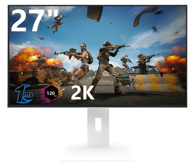 OEM/ODM 27 Inch 2K Gaming Monitor 120Hz 1ms IPS Panel, 100% SRGB QHD Display for Custom Logo PC Gaming and Esports
