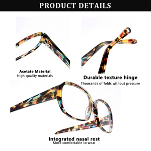 Sunray Wholesale Fashion <b>Frame</b> Acetate Handmade Lightweight Durable Rectangle Round Unisex Demo Lens Optical Eyeglasses <b>Frames</b> - Product Image 5