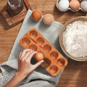 High Quality <strong>Wooden</strong> <strong>Egg</strong> <strong>Tray</strong> Wood <strong>Egg</strong> Holder for Home Kitchen Wood <strong>Tray</strong> for <strong>Eggs</strong> - Product Image 3