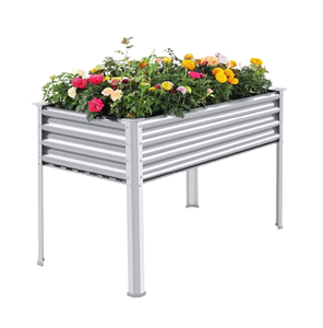 Bac à légumes surélevé en métal, jardinière rectangulaire grande taille pour légumes, bac de jardin surélevé extérieur GB010 - Product Image 1