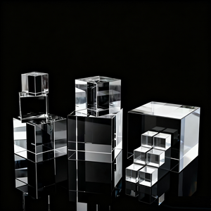 Hbl nhiều kích cỡ Nhà Máy Giá pha lê trống trong suốt rõ ràng 3D khắc laser K9 Glass trống pha lê Cube - Product Image 3
