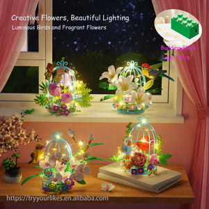 EPT rosa giglio in gabbia blocchi di costruzione 384 pz fiore all'ingrosso educativo fai da te Bouquet di mattoni popolare ragazza giocattoli 2026 - Product Image 2