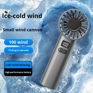 Nouveau ventilateur portable pour bureau à domicile, 100 vitesses, affichage numérique, haute vitesse, mini ventilateur USB portable pour extérieur - Product Image 1