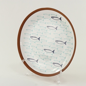 Nouveau design <span class=keywords><strong>en</strong></span> céramique grès cérame rond bon marché assiettes - Product Image 6