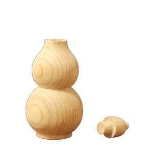 Ornement en bois creux en forme de calebasse, élégant et raffiné, pièce unique en bois de pêche, décoration d'intérieur, cadeau de déménagement - Product Image 5