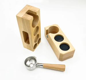Manche de tasseur à café en bois écologique personnalisé avec composants en acier inoxydable pour pièces de moulin à expresso – Vente en gros - Product Image 2