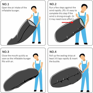 Camping Inflatable Lazy <b>Sofa</b> Air Mattress Lounge Chair for Outdoor Indoor Blow up Seat Sleeping Bed Waterproof <b>Folding</b> Air <b>Sofa</b> - Product Image 4