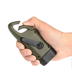 Manivela de mano Linterna <span class=keywords><strong>con</strong></span> energía solar Linterna de dínamo recargable para exteriores Lámpara de antorcha de supervivencia - Product Image 1