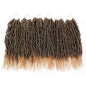 Extensions de cheveux synthétiques pré-bouclées Bomb Twist pour tresses, dreadlocks, style Springy Passion, crochet, trame unique, 14 pouces, 24 mèches - Product Image 1