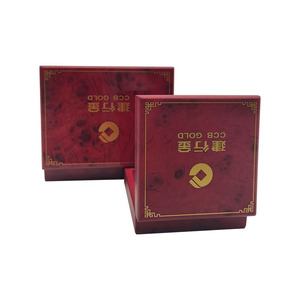 Wooden Jewelry Box 13x10x3.8cm Rectangular Storage Box For Gold Coins And Collectibles Hot Stamping Gold Finish - Product Image 3