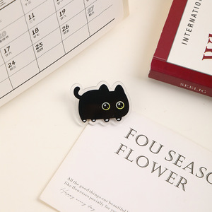 Spot cartoon <b>Black</b> Cat series plastic brooch to send students cute <b>small</b> gift <b>backpack</b> Gifts wholesale - Product Image 4