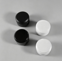 Pot cosmétique en plastique noir mat avec logo personnalisé, pour gel vernis, gel UV pour ongles, conteneur de 5g 10g