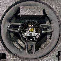 Volant en microfibre suédée carbone pour Porsche 911 991 992 718 Boxster Cayman Macan Cayenne Panamera 971 Tous les modèles Porsche