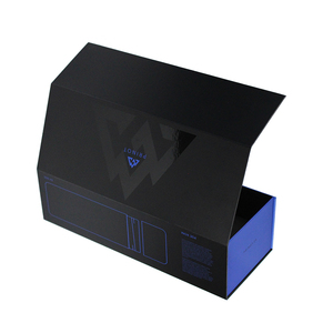 Wholesale Custom Lid Rigid Magnetic Closure Gift <b>Box</b> Packaging Large Luxury <b>Foldable</b> Black Magnetic Gift <b>Box</b> - Product Image 2