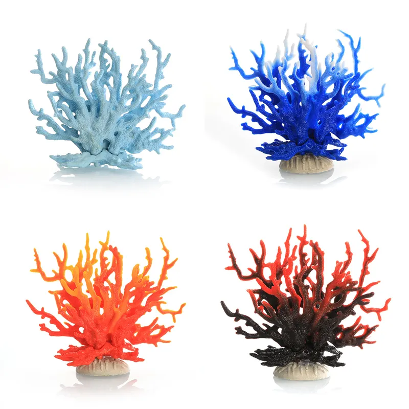 Aquarium aménagement paysager corail mer vue décoration branches de fer plastique couleur artificielle corail