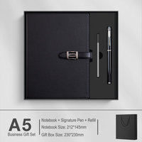 Ensemble cadeau d'entreprise avec logo personnalisé, carnet A5 avec stylo à signature en métal et recharge pour cadeaux promotionnels d'entreprise