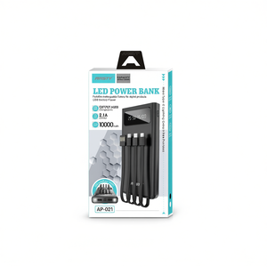 Ansty แบตเตอรี่สำรอง LED 10000 mAh 2.1พอร์ตชาร์จ USB 6พอร์ตสีขาว (AP-021) - Product Image 1