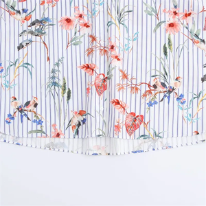 2025 estampado personalizado rayas florales de talla grande blusas para mujer Camisas Blusas Bloomes para mujer blusas y camisas para mujer - Product Image 5