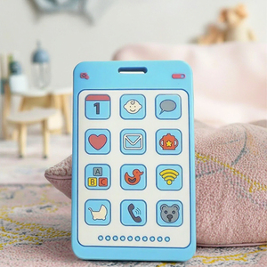 Noël sans BPA Silicone souple bricolage enfants jouet d'allaitement en forme de téléphone sucette dentition cadeau <span class=keywords><strong>pour</strong></span> <span class=keywords><strong>les</strong></span> nouveau-nés - Product Image 2