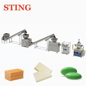 Machine <span class=keywords><strong>de</strong></span> fabrication <span class=keywords><strong>de</strong></span> savon entièrement automatique à petite échelle STING, extrudeuse et découpeuse <span class=keywords><strong>de</strong></span> savon en barre, 380V, pour usage domestique et commercial en Chine - Product Image 1