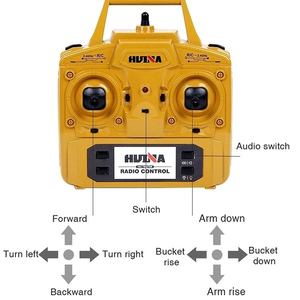 <span class=keywords><strong>Huina</strong></span> 1583 V4 Lumières LED 1:14 Simulation Sonore Réaliste Radiocommandé Chargeur Hydraulique RC Véhicule d'Ingénierie pour Adultes - Product Image 4