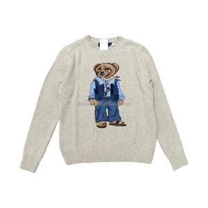 Suéter de Punto para Mujer <span class=keywords><strong>RL</strong></span> 2026, para Bordar, Serie Ral Bear, Manga Larga, Cuello Redondo, Estilo Manta, Suéteres Ren para Mujer, Frente PH - Product Image 1