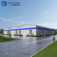 Nave Industrial Metálica Grande, Estructura de Acero para Techo de Almacén/Fábrica, Material de Construcción