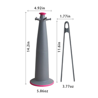 Ensemble d'outils de cuisine en Silicone, de qualité alimentaire avec support rotatif pour la cuisine, 2 pièces