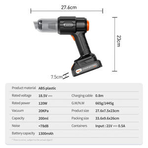 Sıcak satış güçlü araba elektrikli süpürge 20000Pa elektrikli el süpürgesi araba ABS araba elektrikli süpürge - Product Image 6