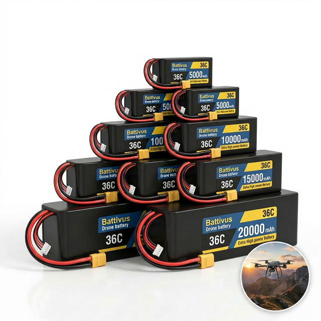 Lithium Ion 21700 Tabless 50PL High C Rate 25C 36C 180A Drone Battery Pack 5000Mah 10000Mah 20Ah 4S 6S 24S Custom Liion Battery