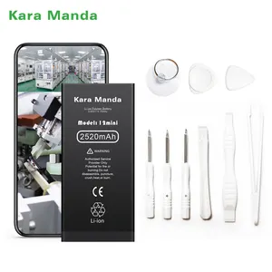 Kara Manda tùy chỉnh dung lượng cao 2500mAh Pin điện thoại thay thế pin cho iPhone 12 Mini Pin thay thế