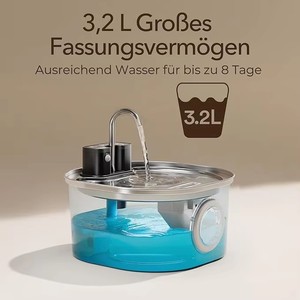 Bebedero Automático <span class=keywords><strong>para</strong></span> Mascotas de 3.2L, Estilo Pez Volador, Dispensador de Agua <span class=keywords><strong>para</strong></span> Gatos, Acero Inoxidable, Funciona con Batería - Product Image 4