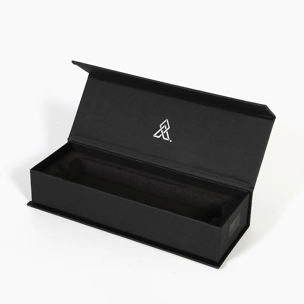 卸売カスタムロゴブック形状板紙電子包装ボックス高級磁気紙黒ギフトボックス