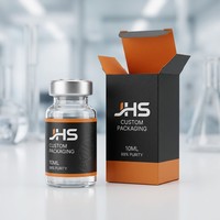 Autocollants personnalisés pour flacons de 5 mg, 10 mg, 10 ml, 3 ml, 5 ml, 4 ml, étiquettes holographiques pour flacons de peptides, boîtes d'emballage pour flacons