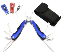 Couteau de poche multifonction personnalisé 12 en 1 en acier inoxydable, tournevis, pince multifonction, porte-clés