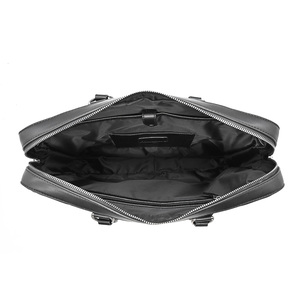 Personalizado luxo completo gravado logotipo negócio laptop computador mensageiro sacos preto genuíno real couro advogado pastas para homens - Product Image 5