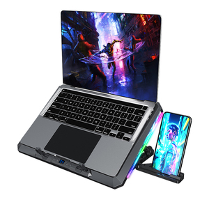 Pendingin laptop komputer <span class=keywords><strong>PC</strong></span> notebook aksesori gaming, 12 kipas laptop tinggi dapat disesuaikan dudukan pendingin laptop - Product Image 2