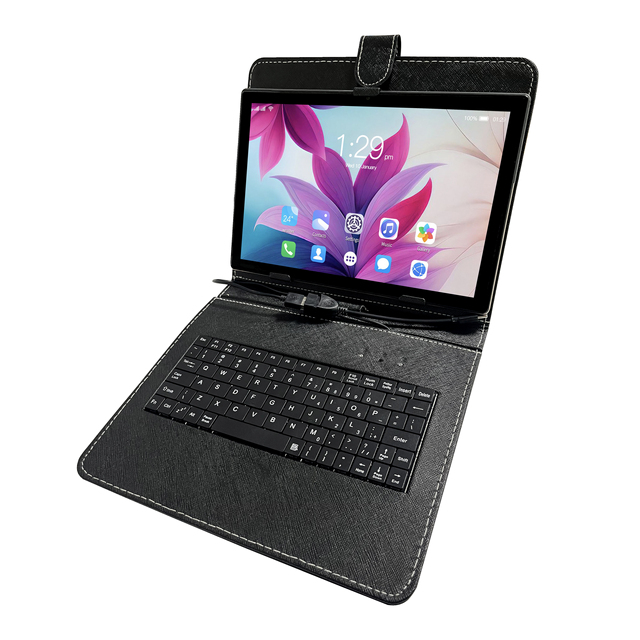 10inch  Wired Universal Smartphone and Tablet PC Keyboard Case With Stand Micro Usb