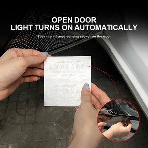 Custom logo New Arrival Car LED Illuminated <strong>Lights</strong> 4pcs Long Neon Pedal Welcome Door Sill Auto Interior Custom Lighting - Product Image 4